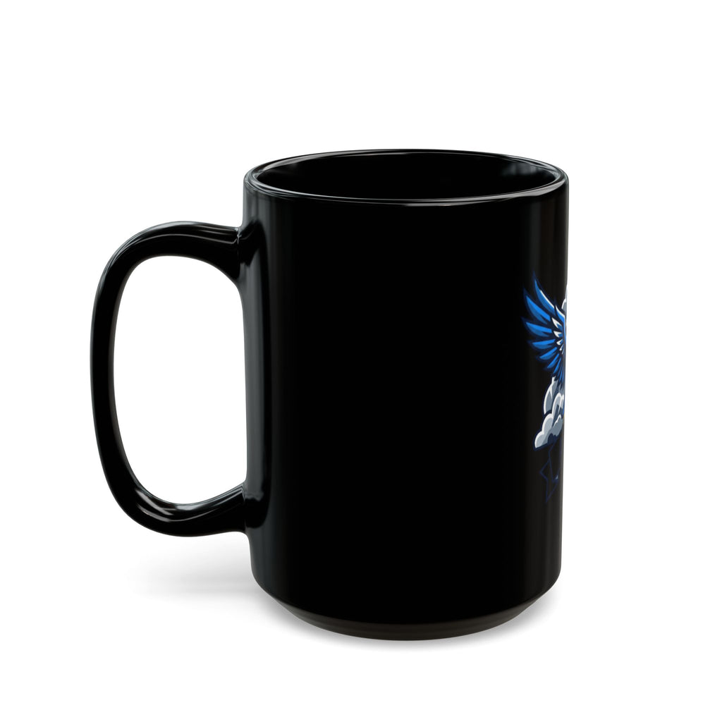 "April Legend" Black Ceramic Mug