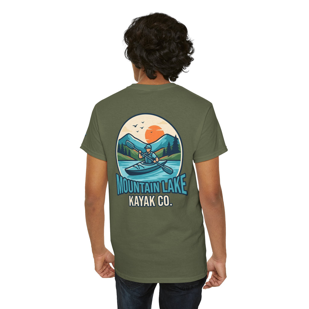 "Mountain Lake Kayak" Premium Graphic Tee