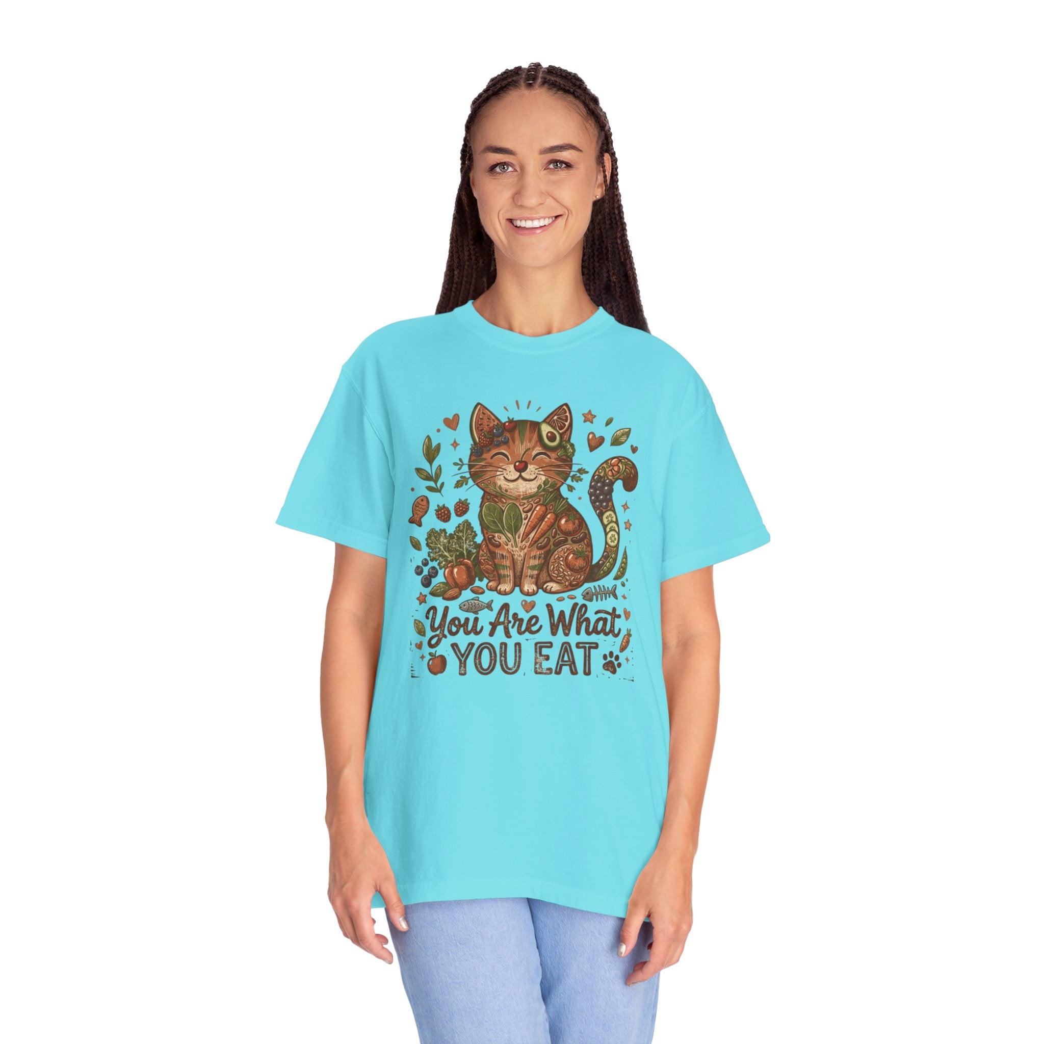 "You Are What You Eat - Cat 3" Unisex Garment-Dyed T-shirt