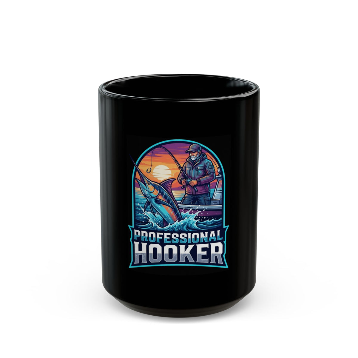 "Professional Hooker" Black Ceramic Mug