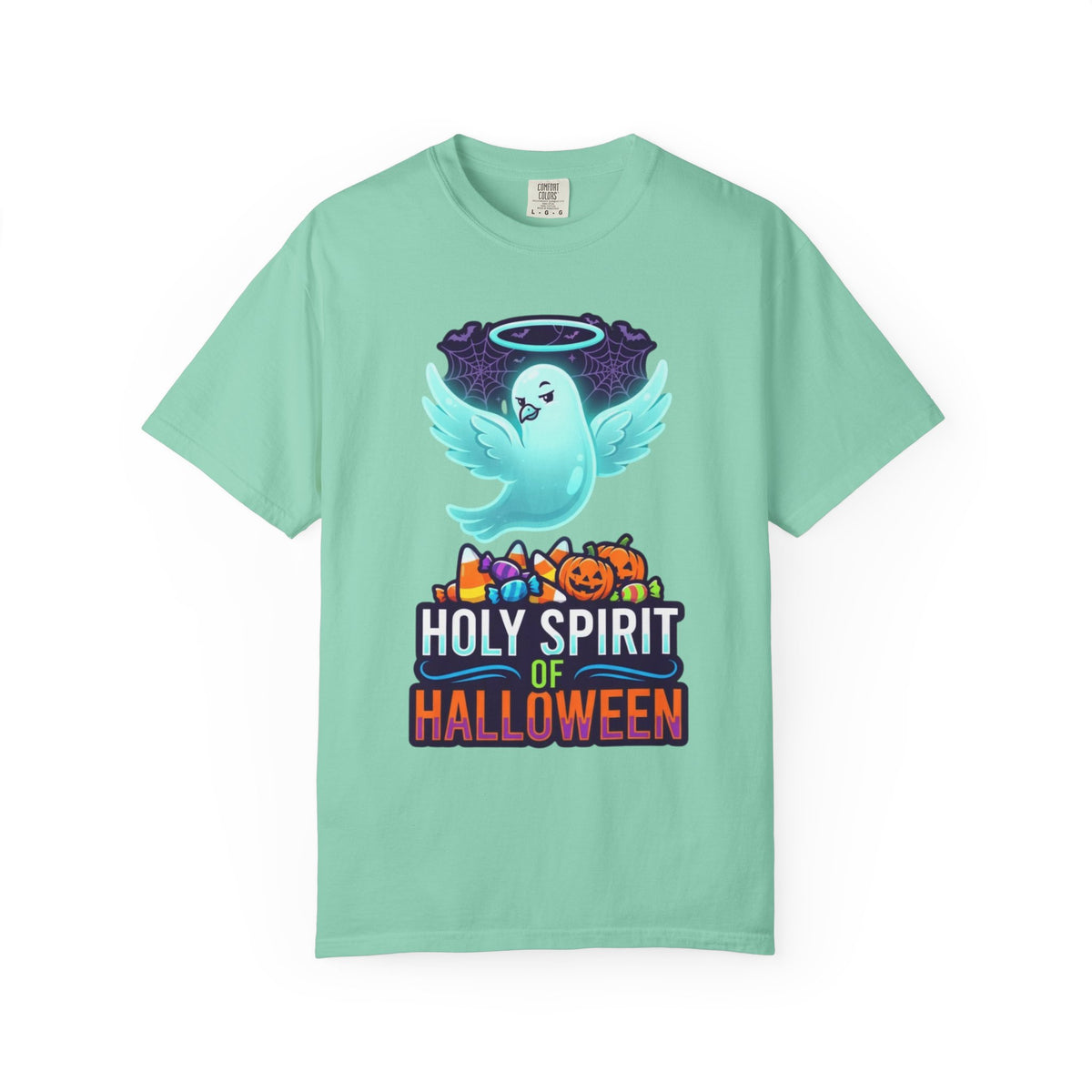 Color: Island Reef | Holy Spirit of Halloween Unisex Garment-Dyed Tee