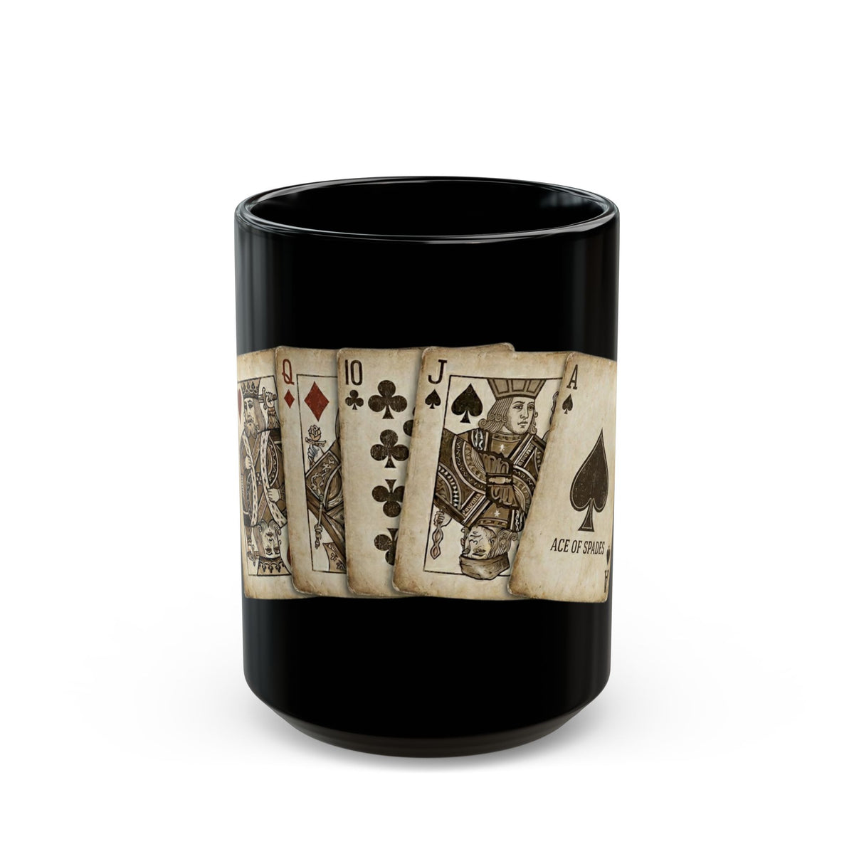 "Strip Poker Professional" Black Ceramic Mug — Graphic