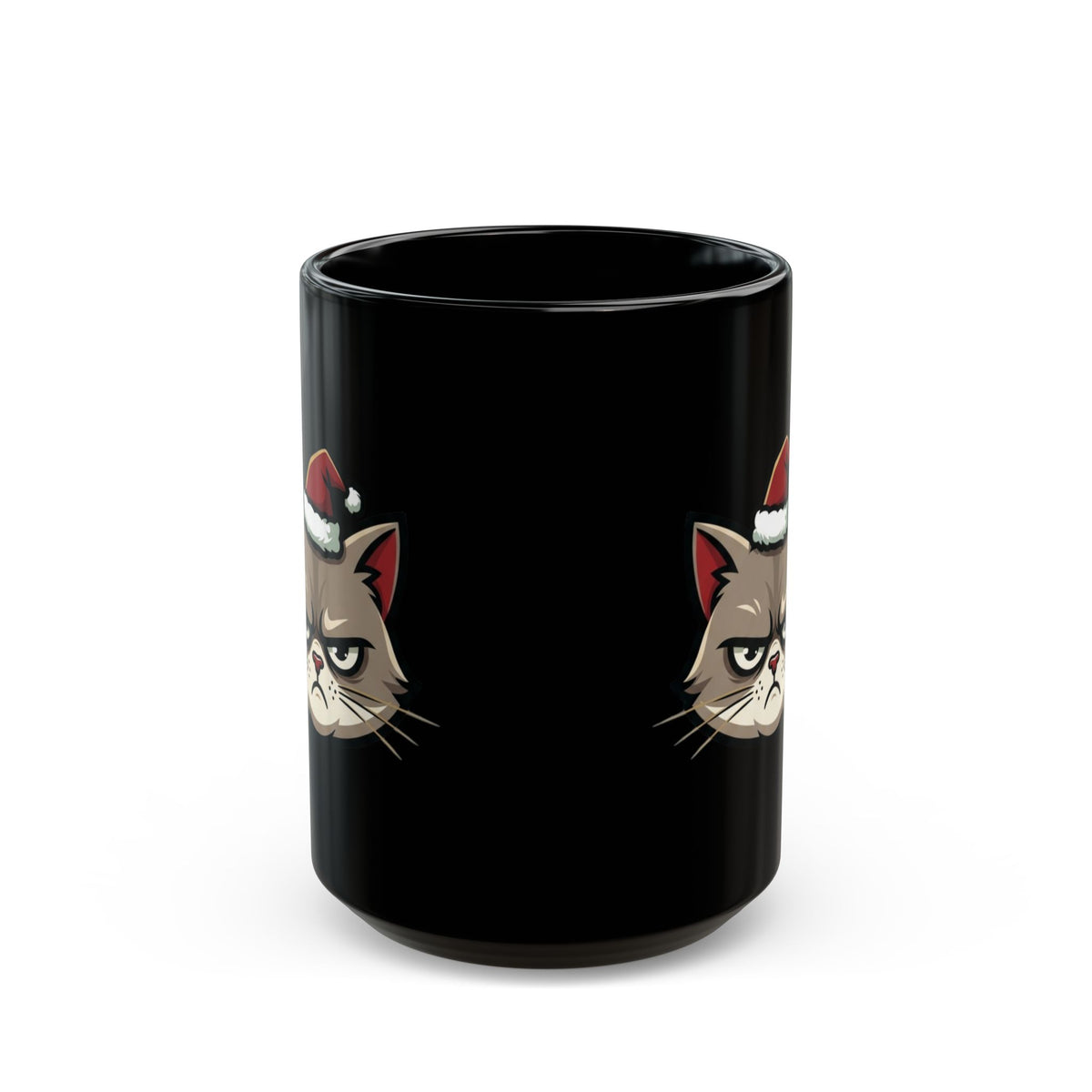 "Bah Humbug" Black Ceramic Mug — Graphic