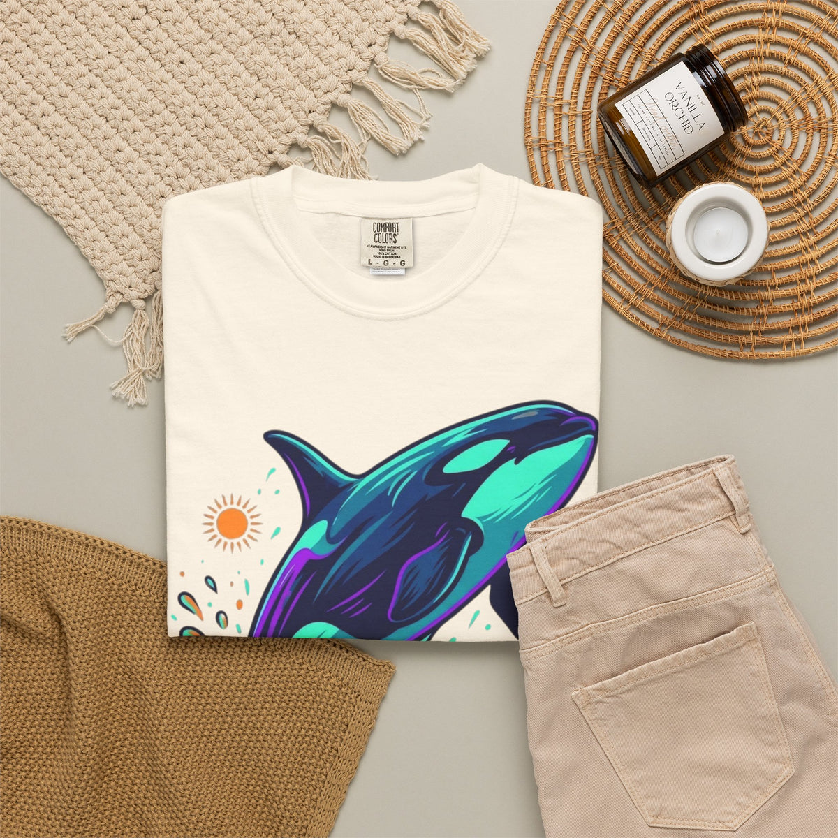 "Orca" Unisex Garment-Dyed Tee