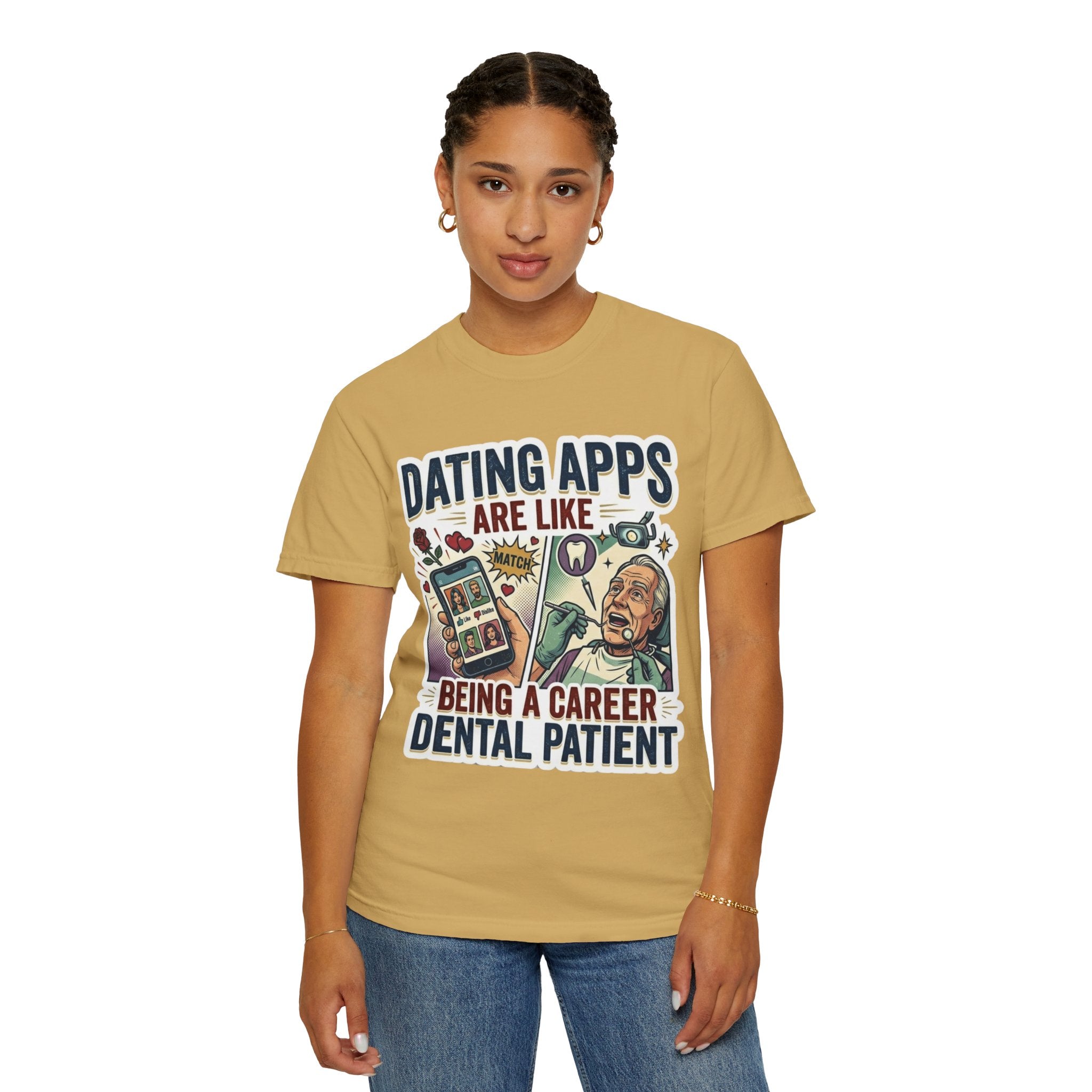 "Dating Apps" Unisex Garment-Dyed Tee