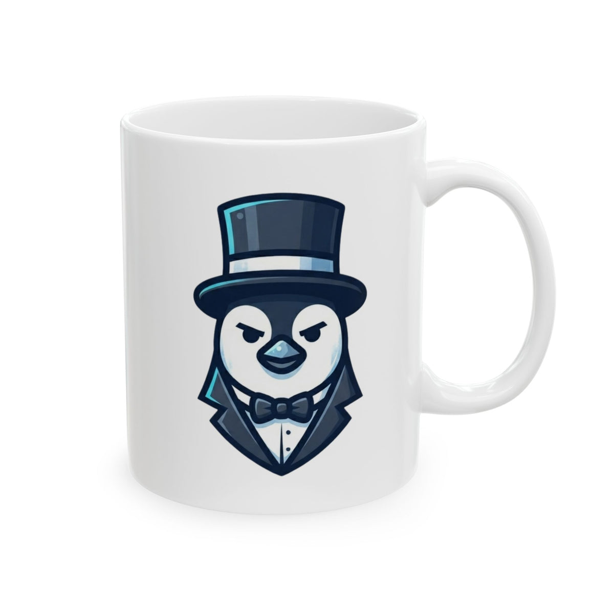 "Penguin Credible" White Ceramic Mug — Graphic