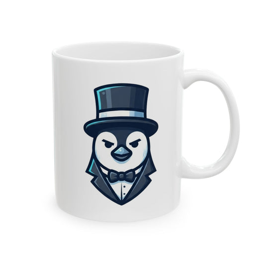 "Penguin Credible" White Ceramic Mug — Graphic