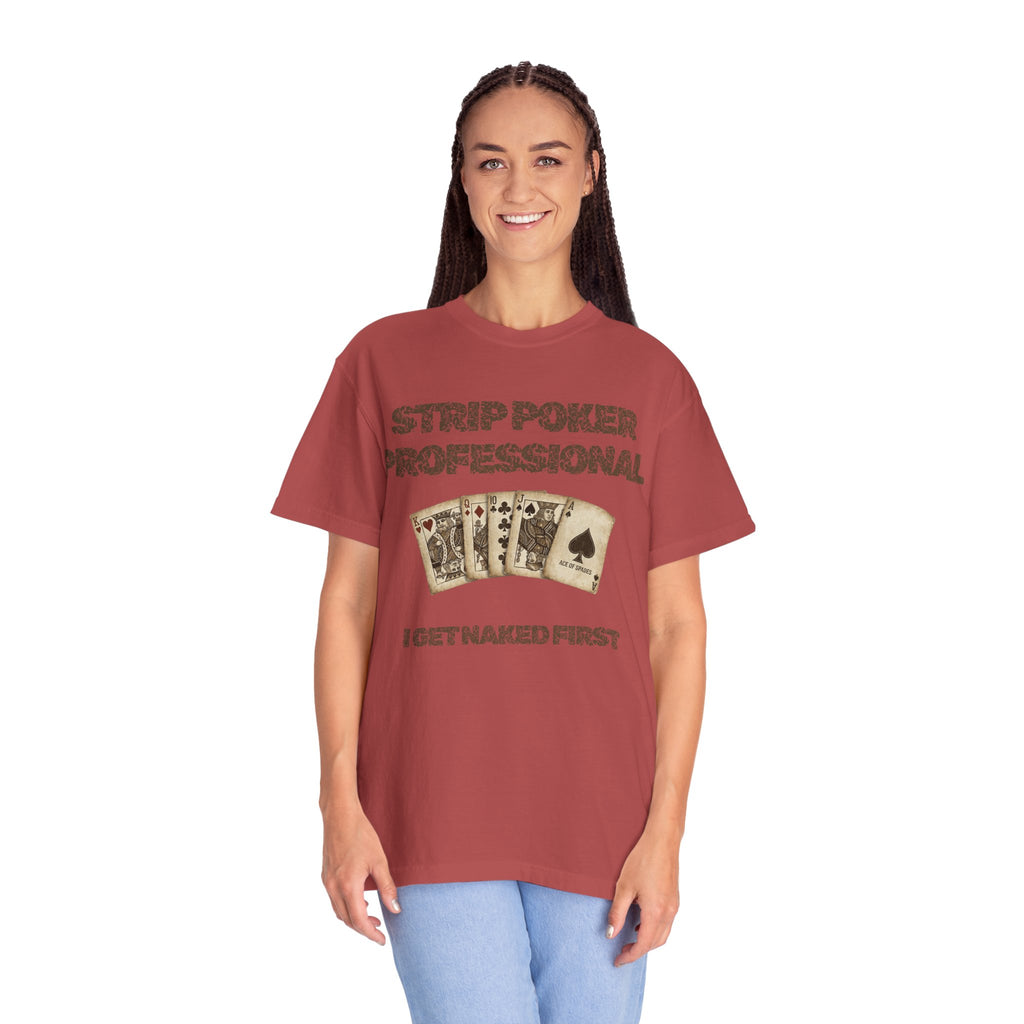 "Strip Poker Professional" Unisex Garment-Dyed Tee