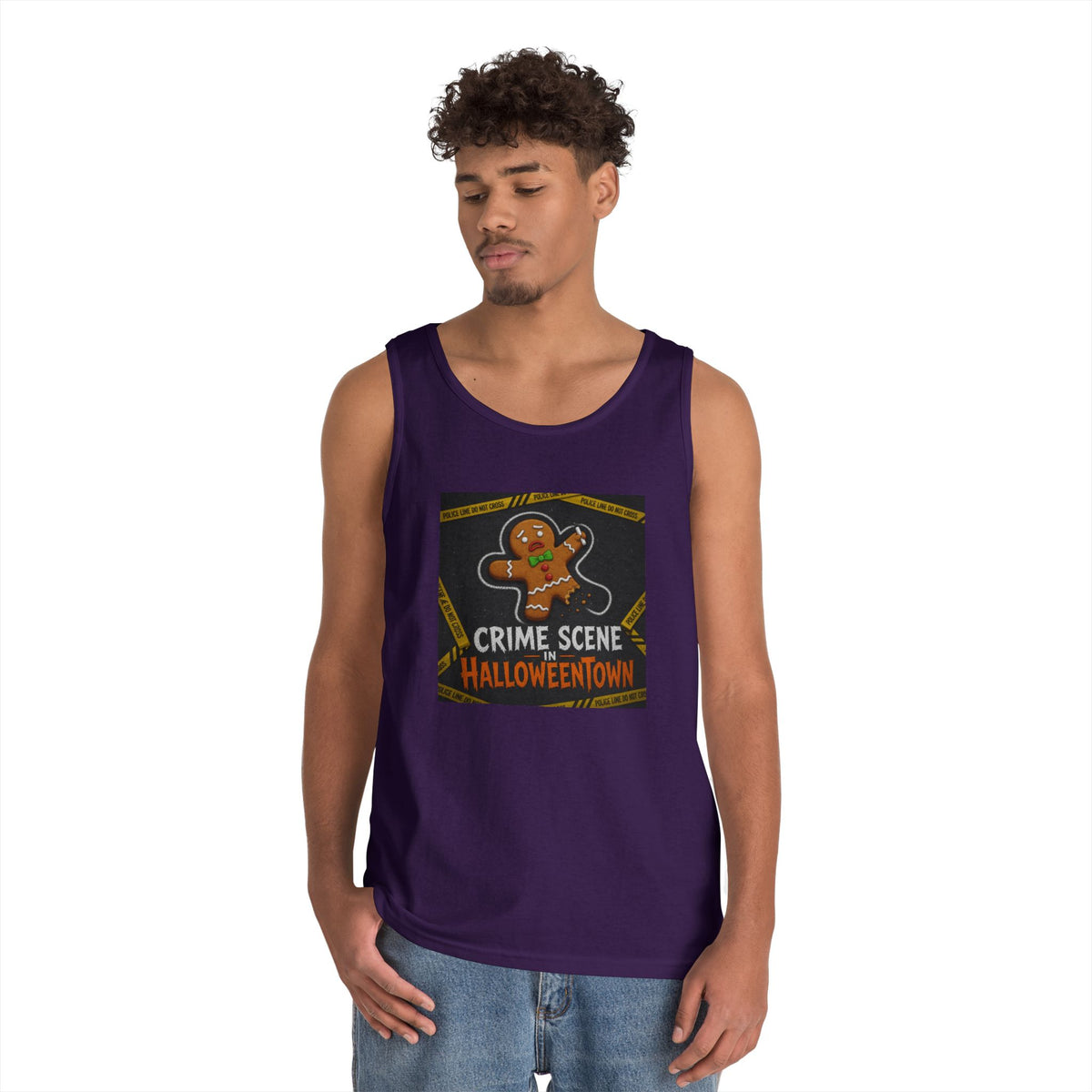 Color: Purple | Crime Scene in Halloweentown Tank Top