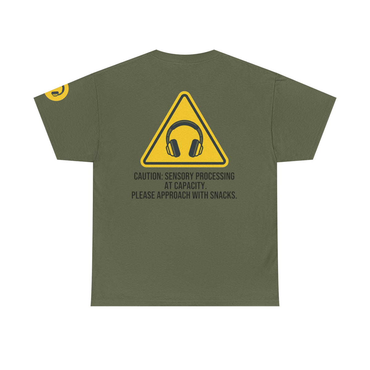 Color: Military Green | Sensory At Capacity Premium Graphic Tee
