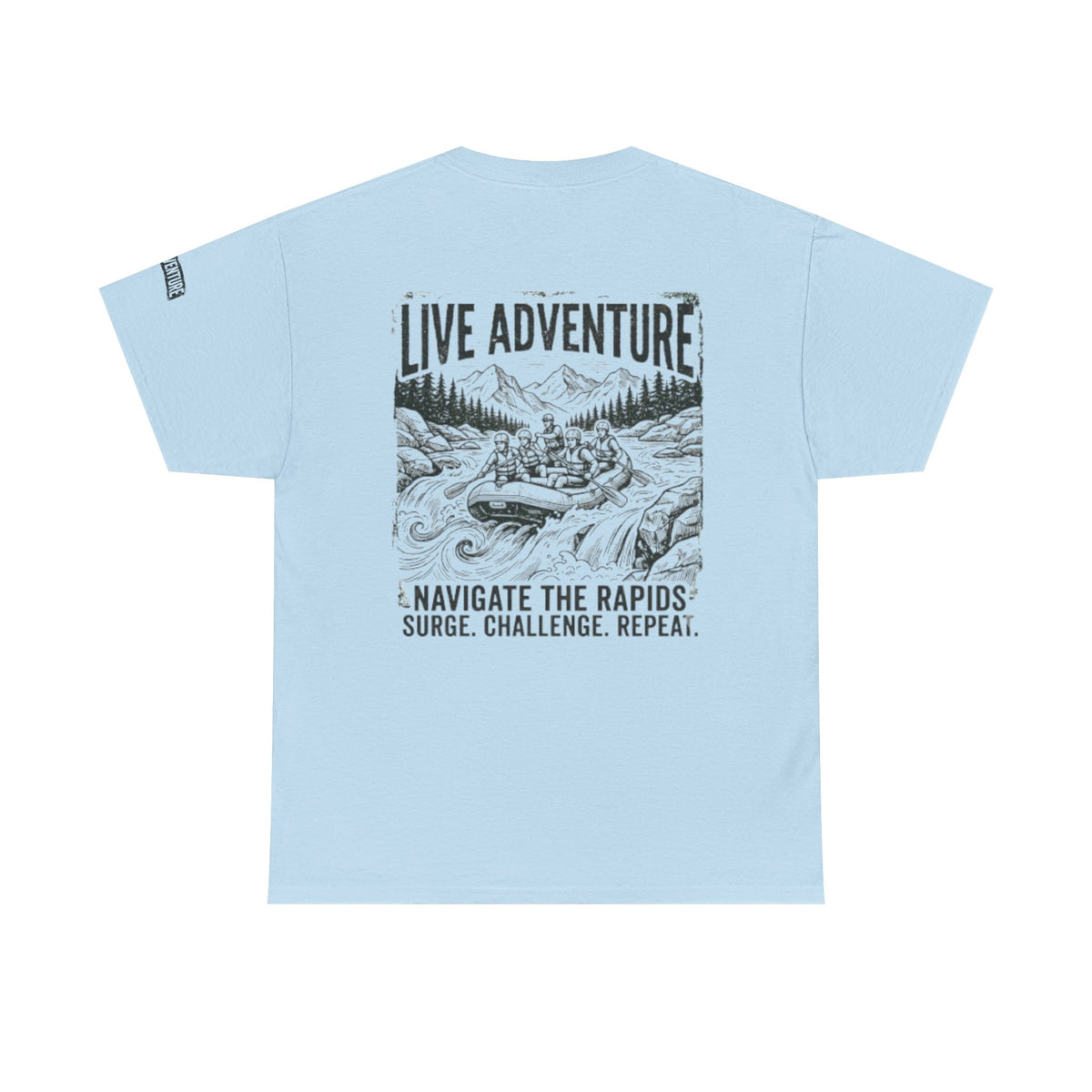 Color: Light Blue | Live Adventure - Rafting Premium Graphic Tee