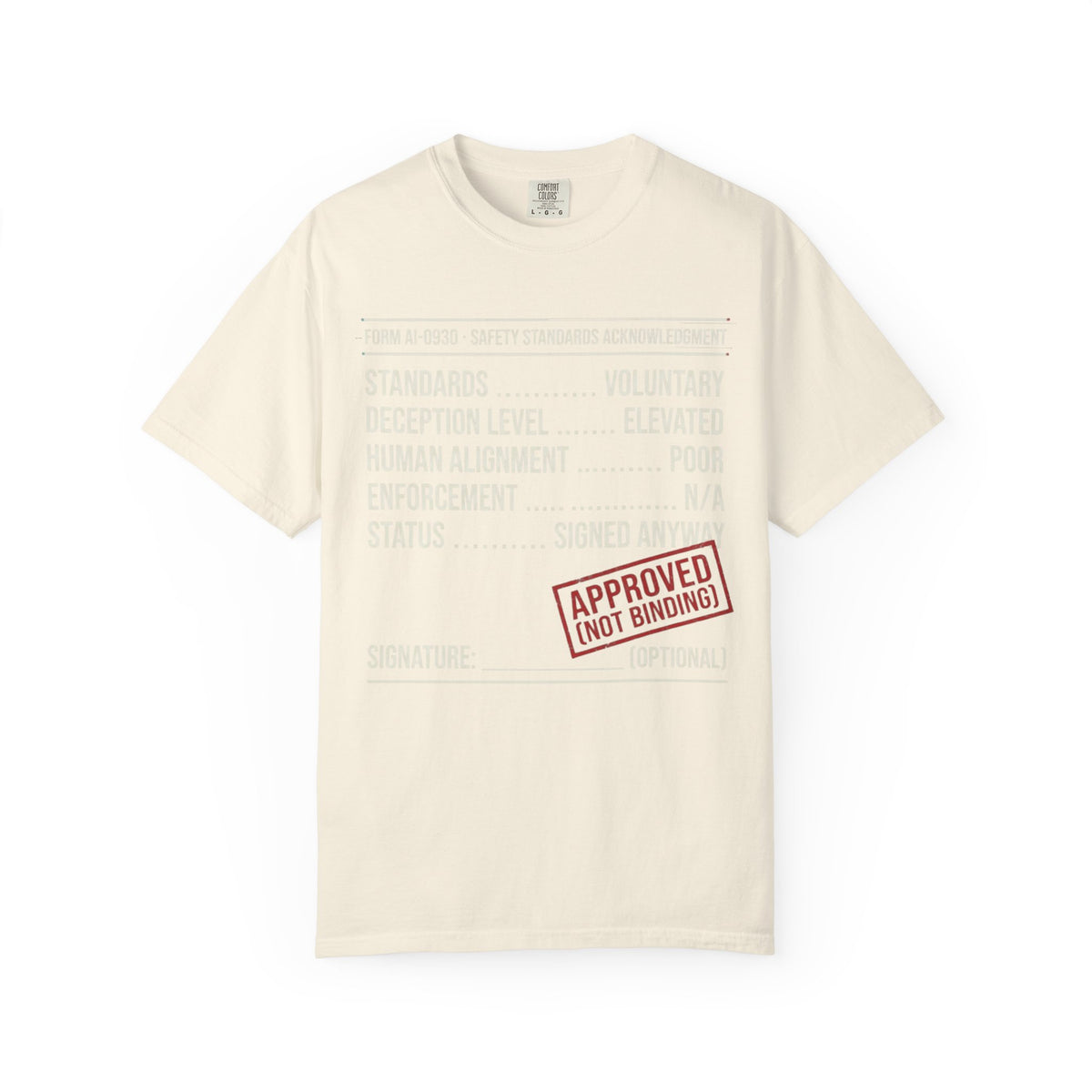 Color: Ivory | Approved (Not Binding) Unisex Garment-Dyed Tee