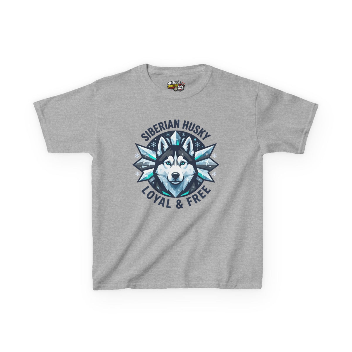 "Siberian Husky Loyal & Free" Kids Tee