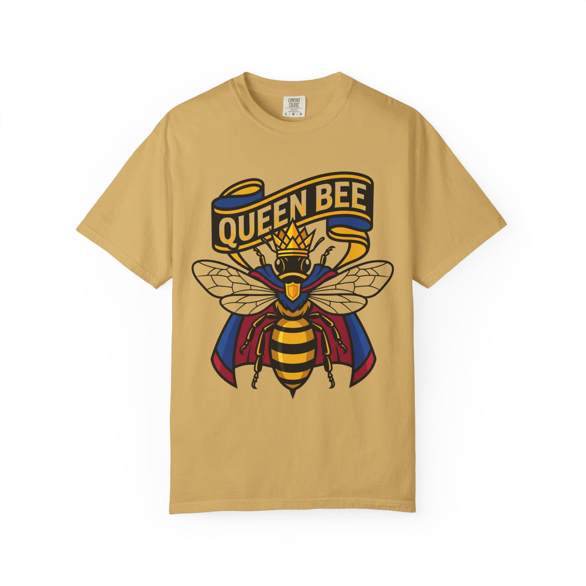 Color: Mustard | Queen Bee Unisex Garment-Dyed Tee