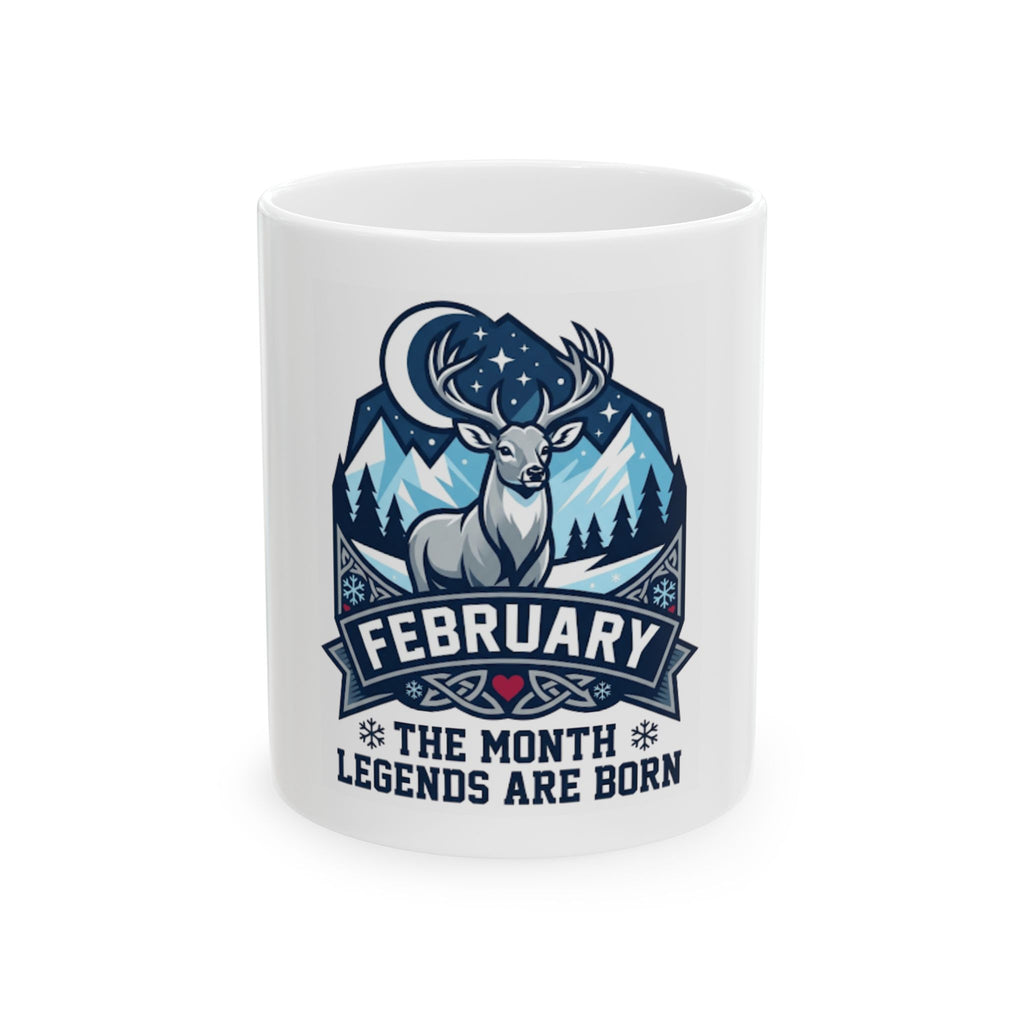 "February Legend" White Ceramic Mug