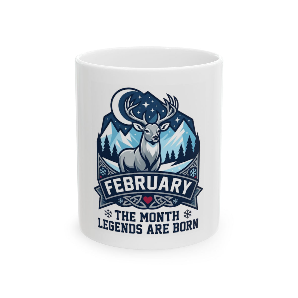 "February Legend" White Ceramic Mug