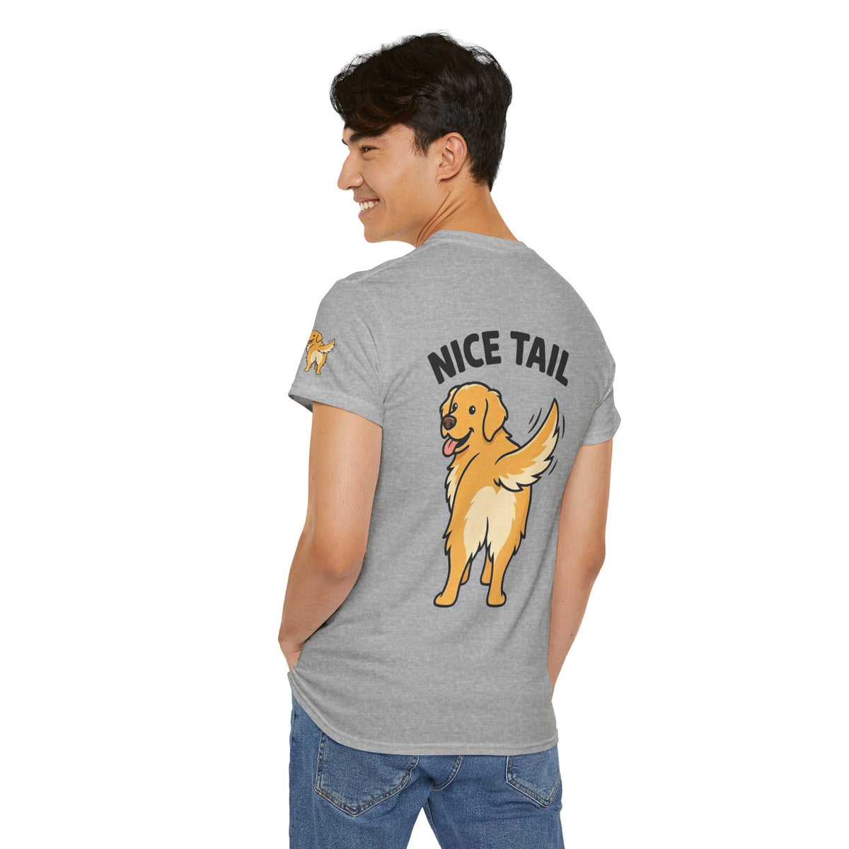 Color: Sport Grey | Nice Tail Premium Graphic Tee