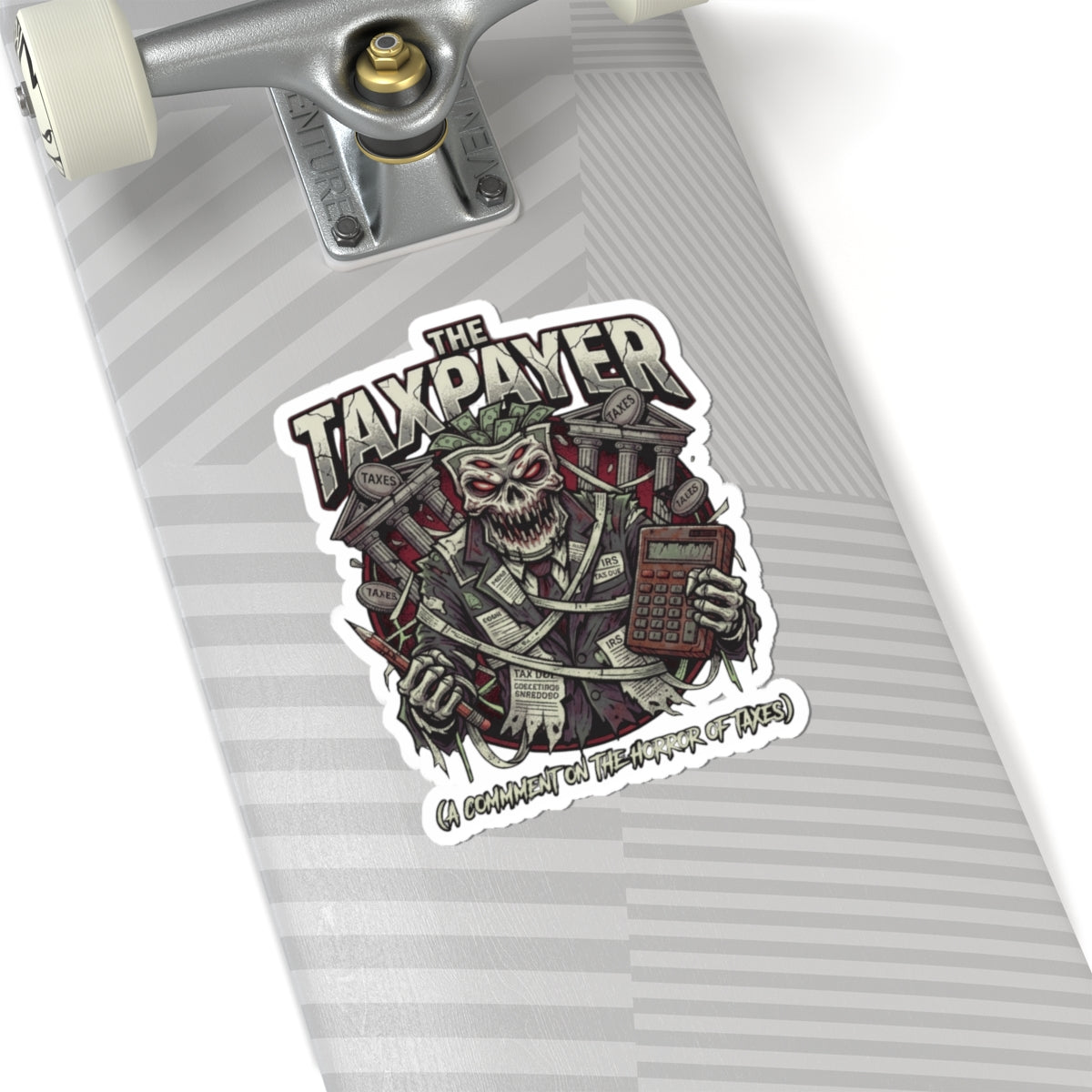 "Horror of Taxes" Sticker — Main