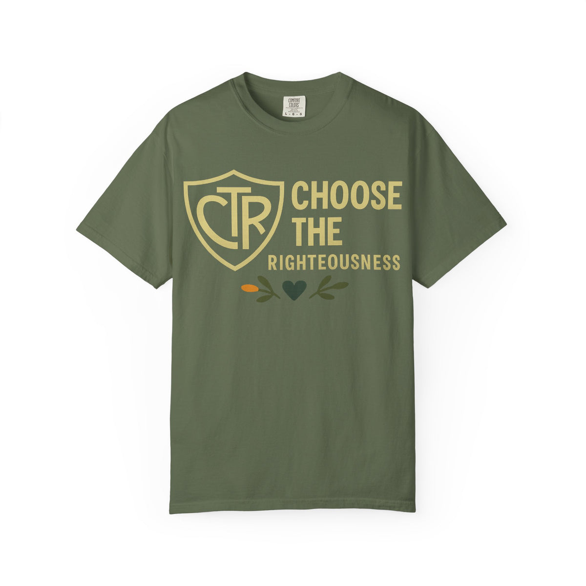 Color: Sage | CTR: Choose the Righteousness Unisex Garment-Dyed T-shirt