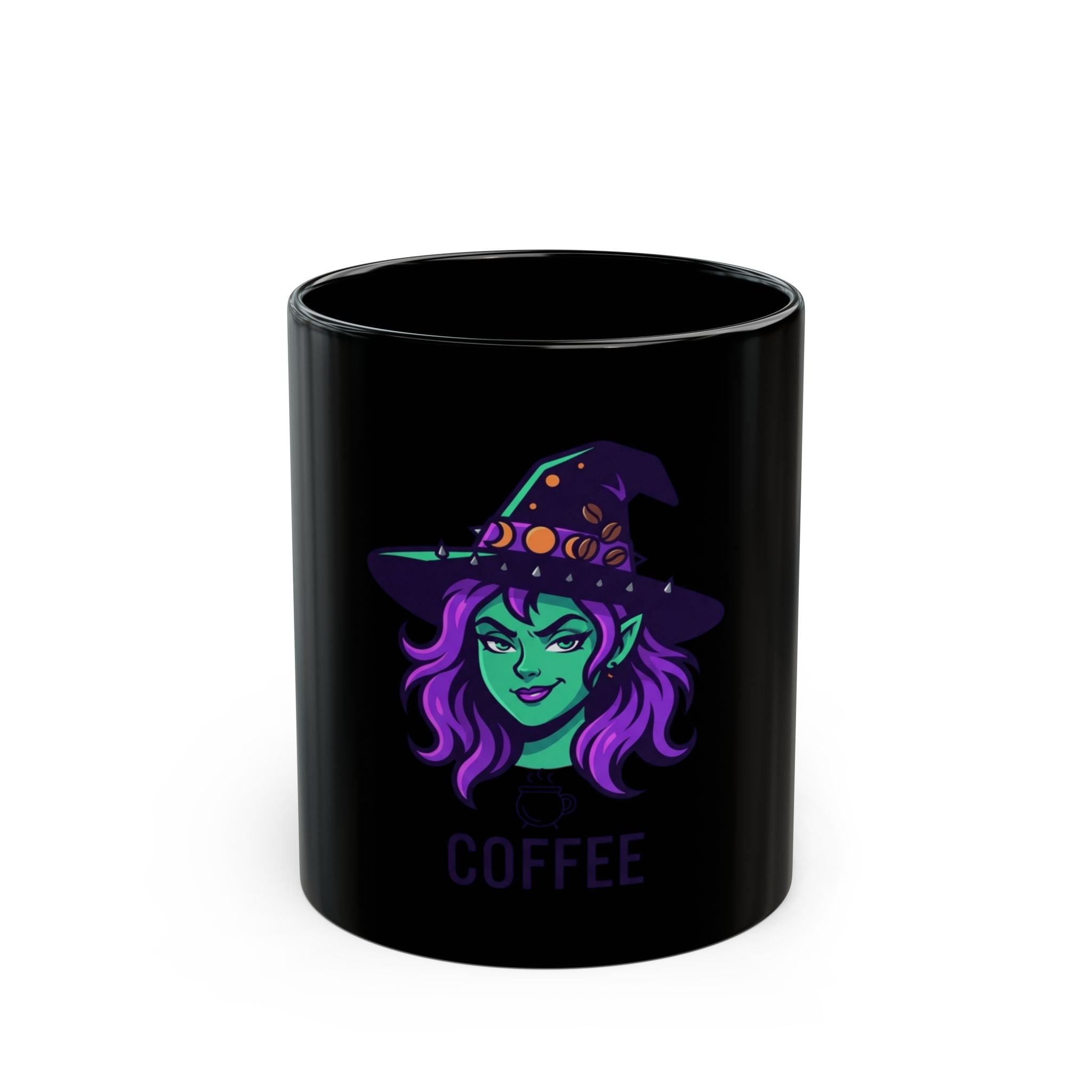 "Witch Better Have My Coffee" Black Ceramic Mug — Graphic