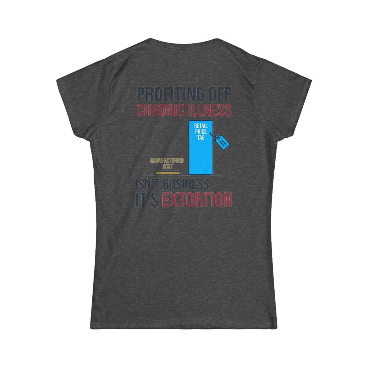 Color: Dark Heather | Protest Series - Healthcare Is A Right Women's Tee