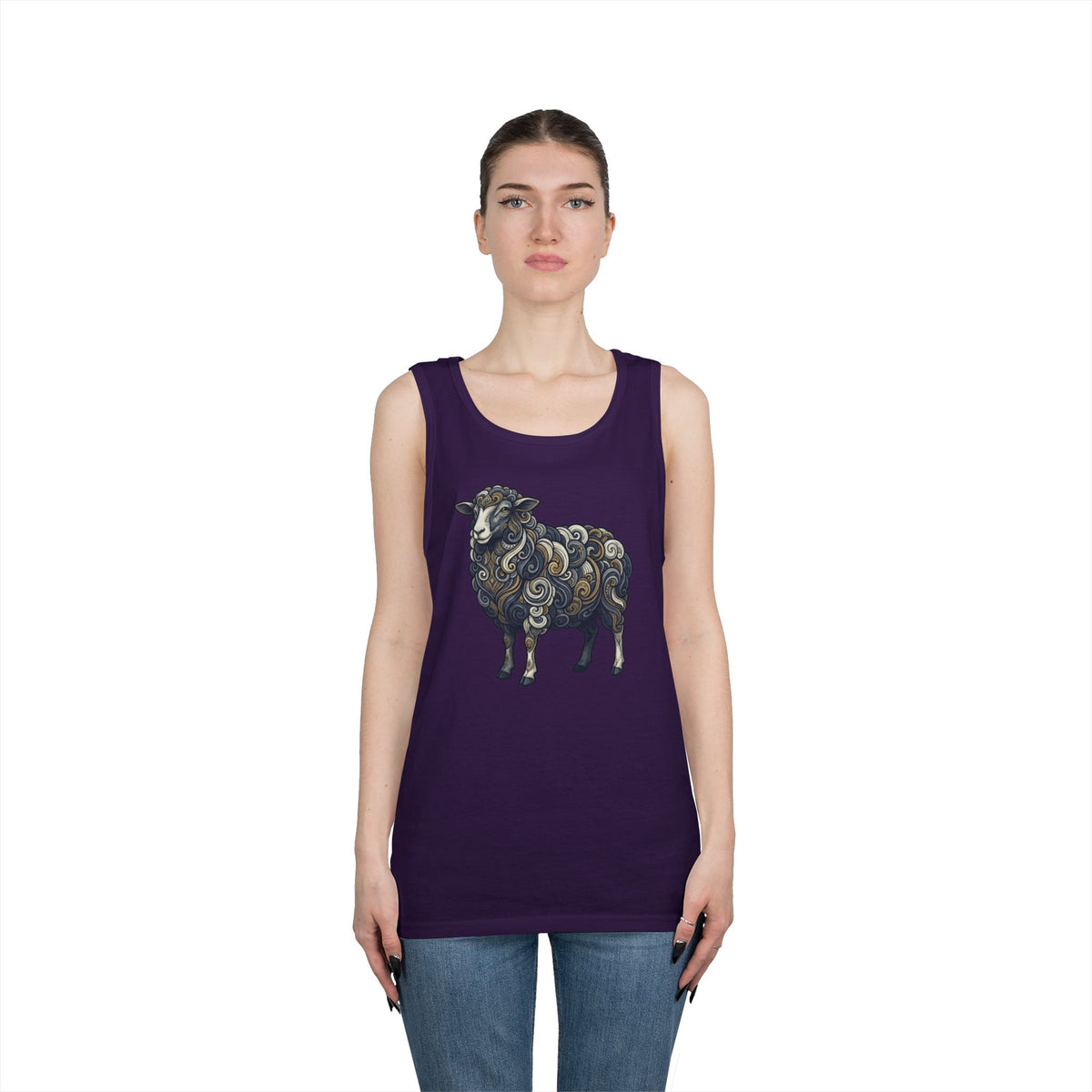 Color: Purple | Barnyard Sheep Tank Top