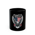 "Proud Veteran" Black Ceramic Mug