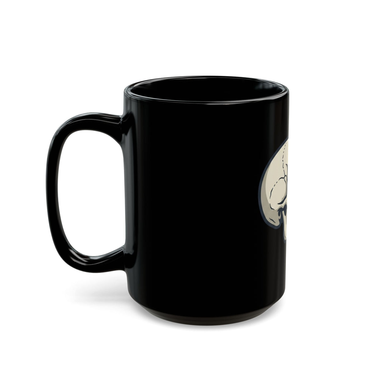 "Dead Inside Shit Outside" Black Ceramic Mug — Graphic