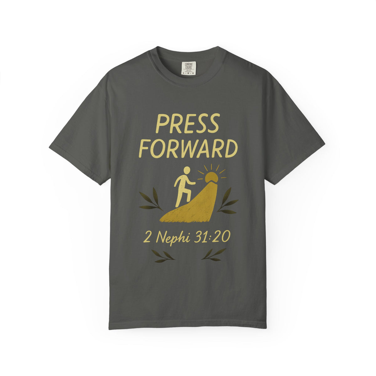 Color: Pepper | Press Forward Unisex Garment-Dyed T-shirt