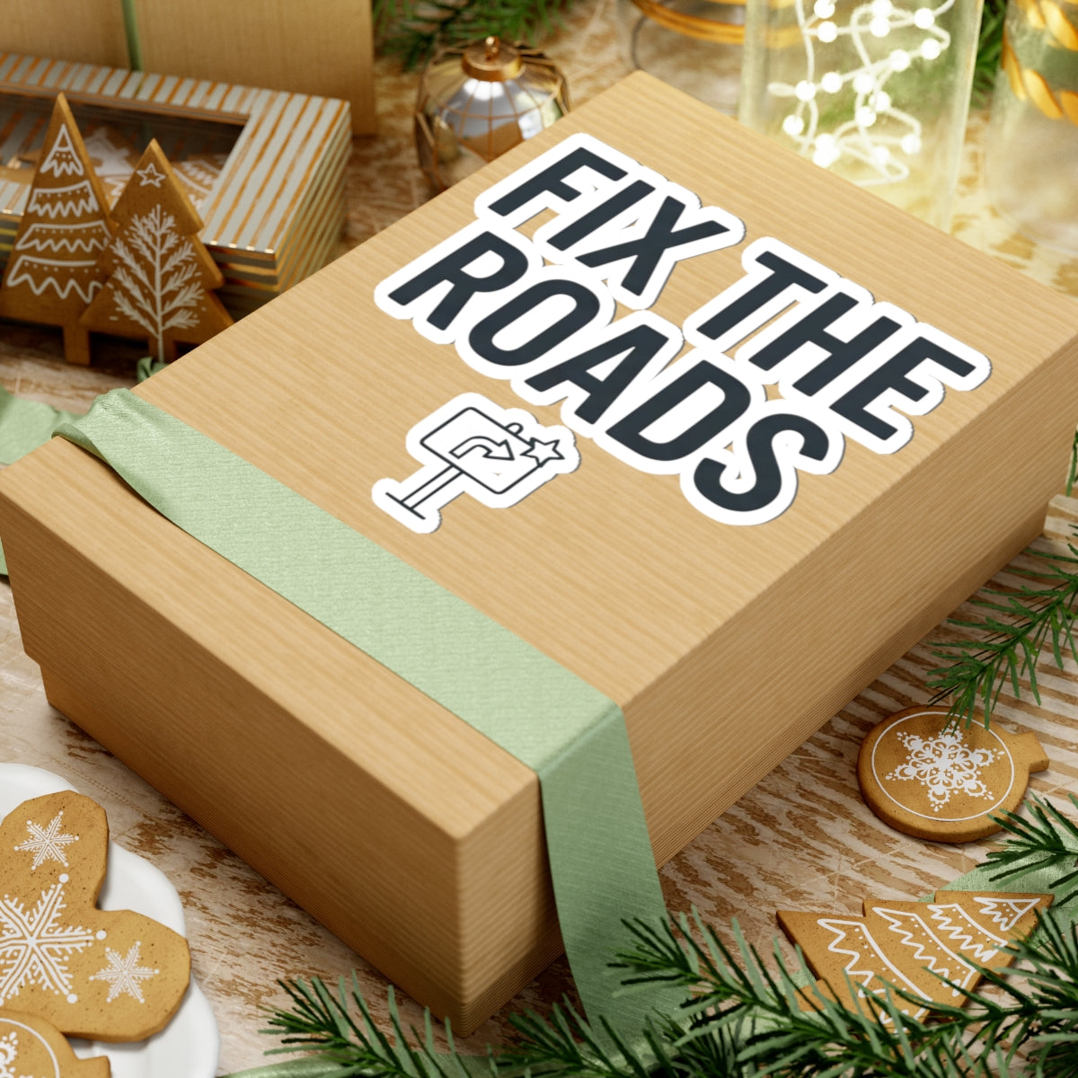 "Protest Series - Fix The Roads" Sticker