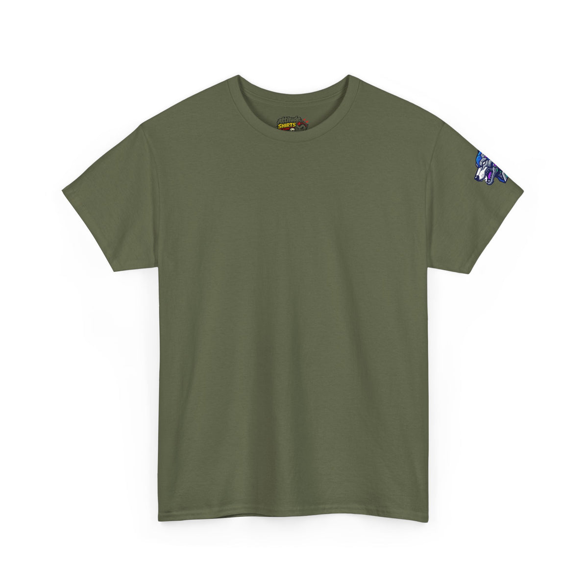 Color: Military Green | Cyber Wolf Premium Graphic Tee