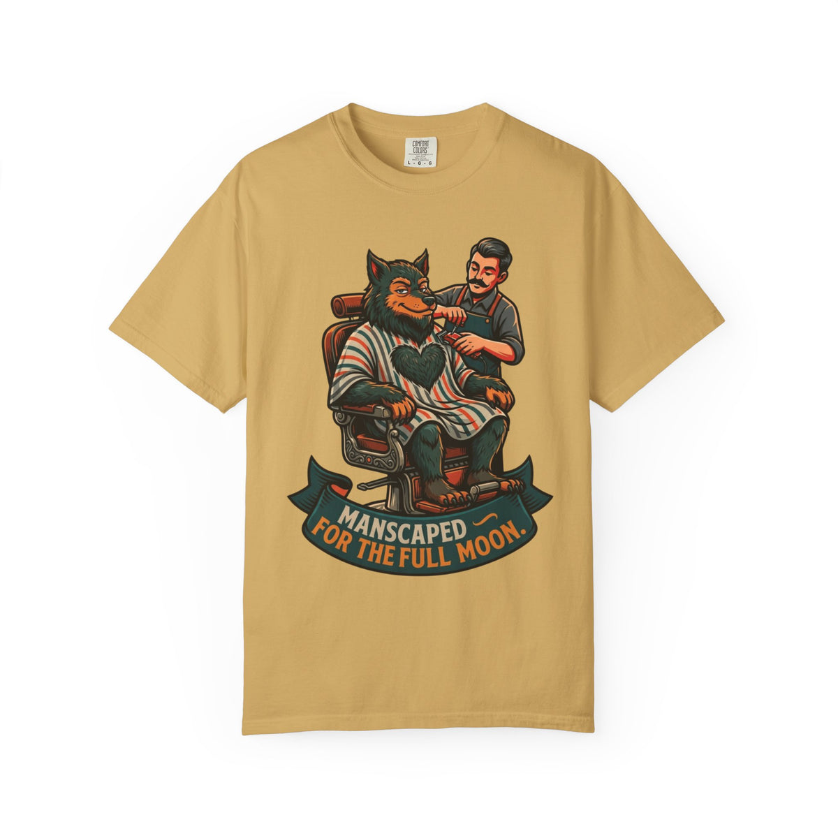 Color: Mustard | Manscaped for the Full Moon Unisex Garment-Dyed Tee