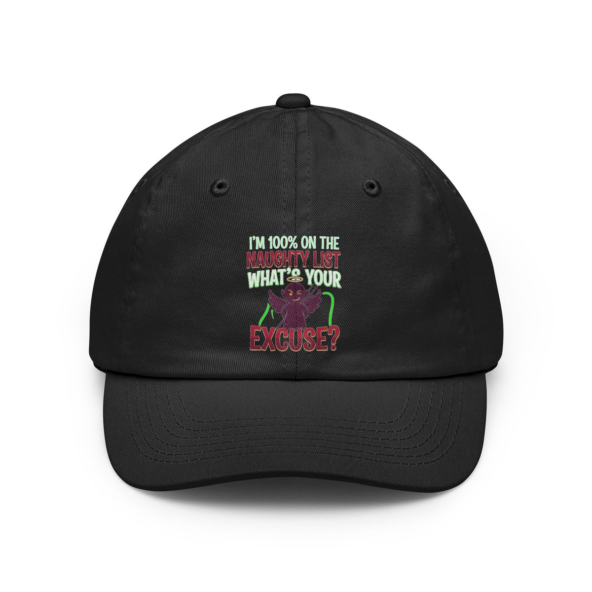 Color: Black | On The Naughty List Dad Hat