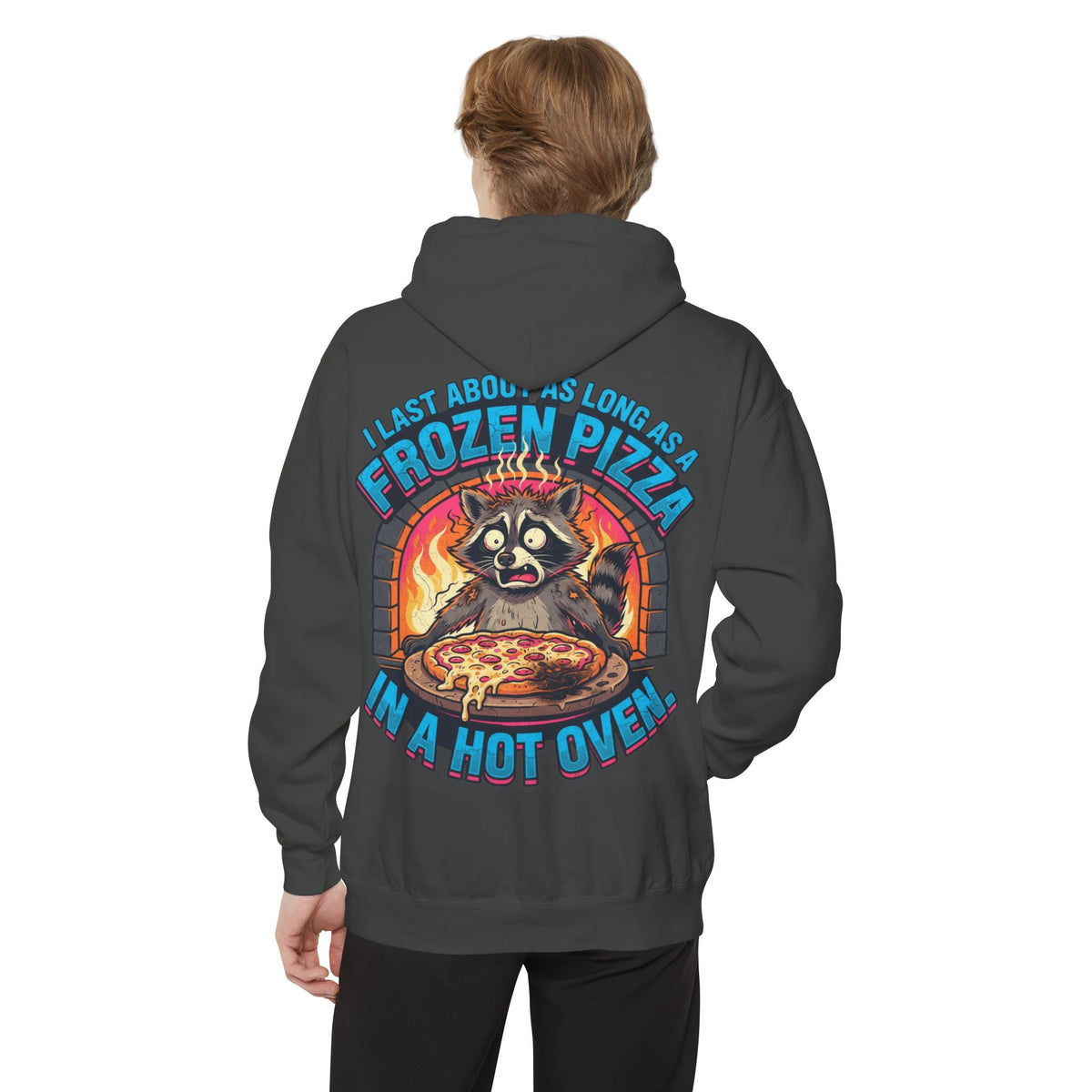 Color: Pepper | Frozen Pizza in a Hot Oven Garment-Dyed Hoodie