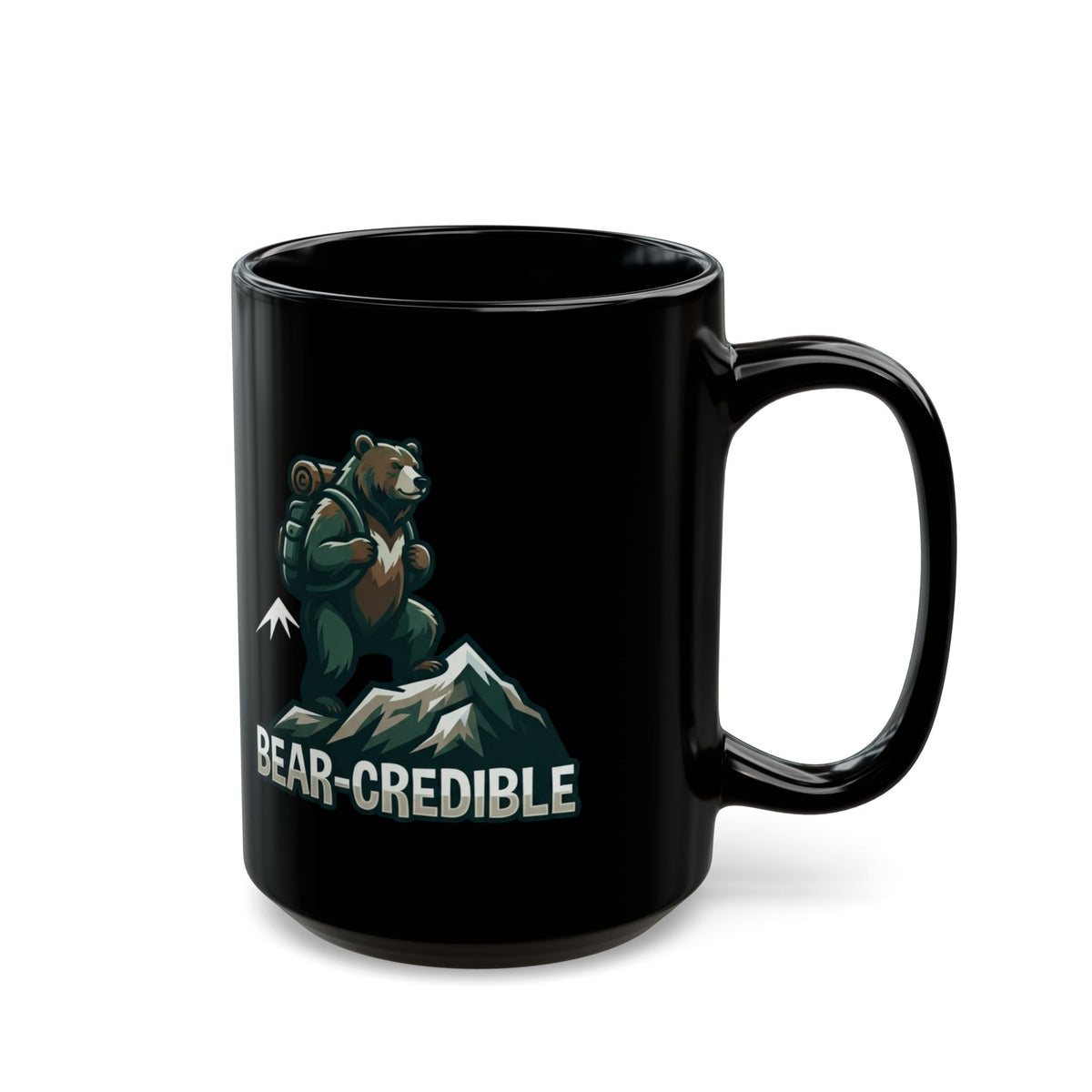 "Bear Credible" Black Ceramic Mug