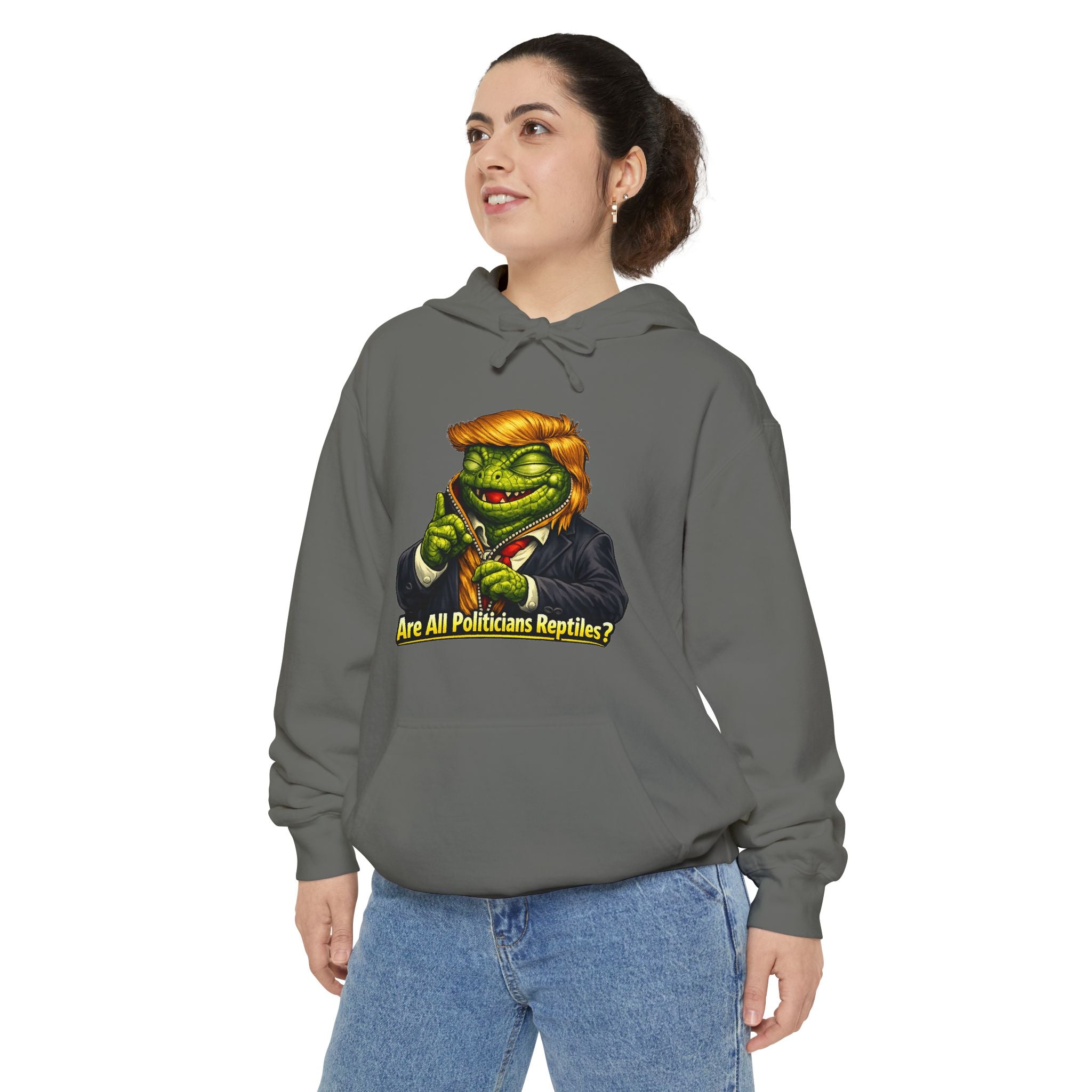 Reptilian Congress Committee | Garment-Dyed Hoodie — AttitudeShirts