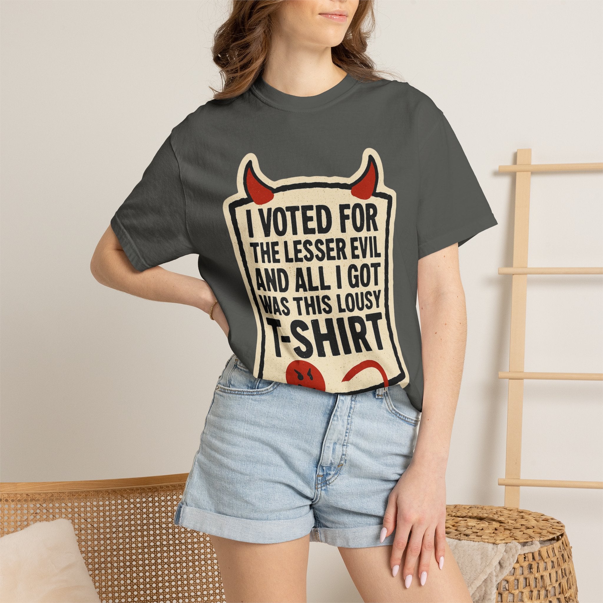 "Lesser Evil" Unisex Garment-Dyed T-shirt