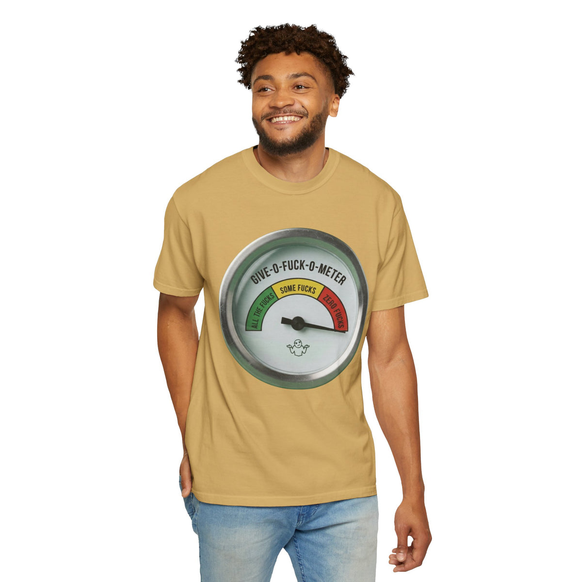 Color: Mustard | Fuck-O-Meter Unisex Garment-Dyed Tee