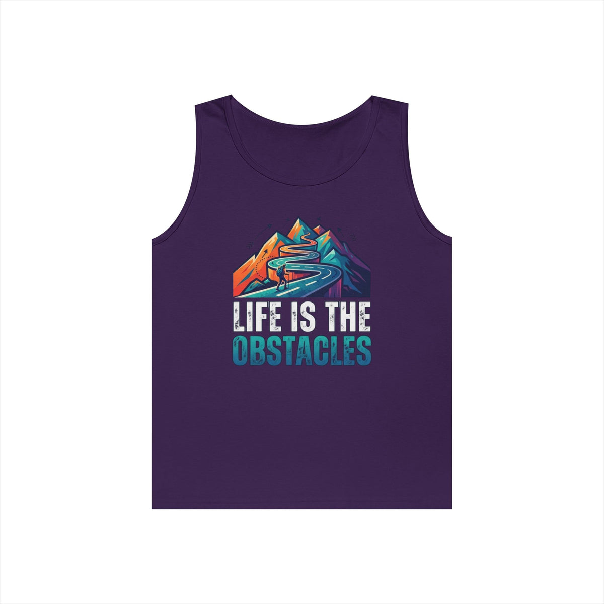 Color: Purple | Life Is The Obstacles Tank Top