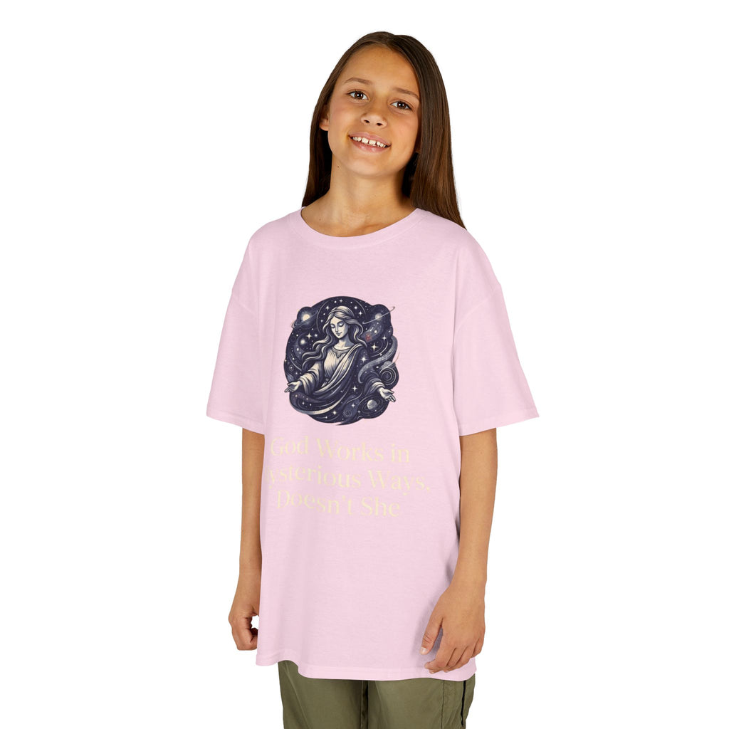 "God Works in Mysteroius Ways" Kids Tee