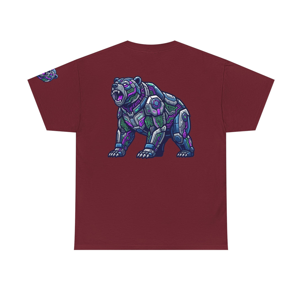 Color: Garnet | Cyber Bear Premium Graphic Tee