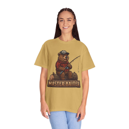 Color: Mustard | Bear Master Baiter Unisex Garment-Dyed Tee