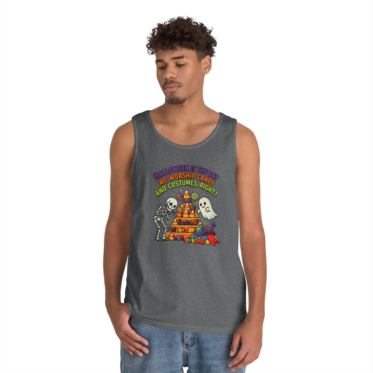 Color: Graphite Heather | Worship Candy Tank Top