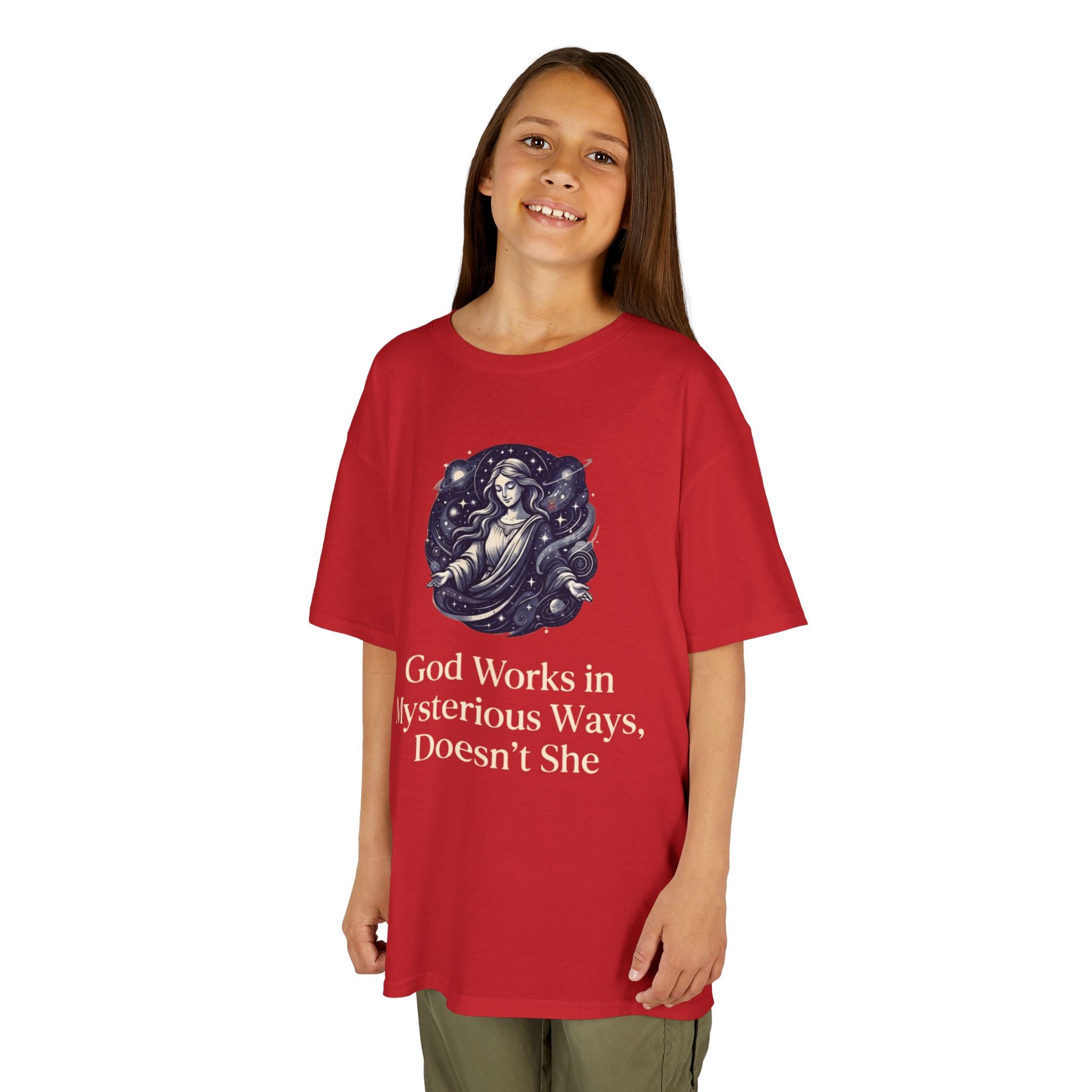 "God Works in Mysteroius Ways" Kids Tee