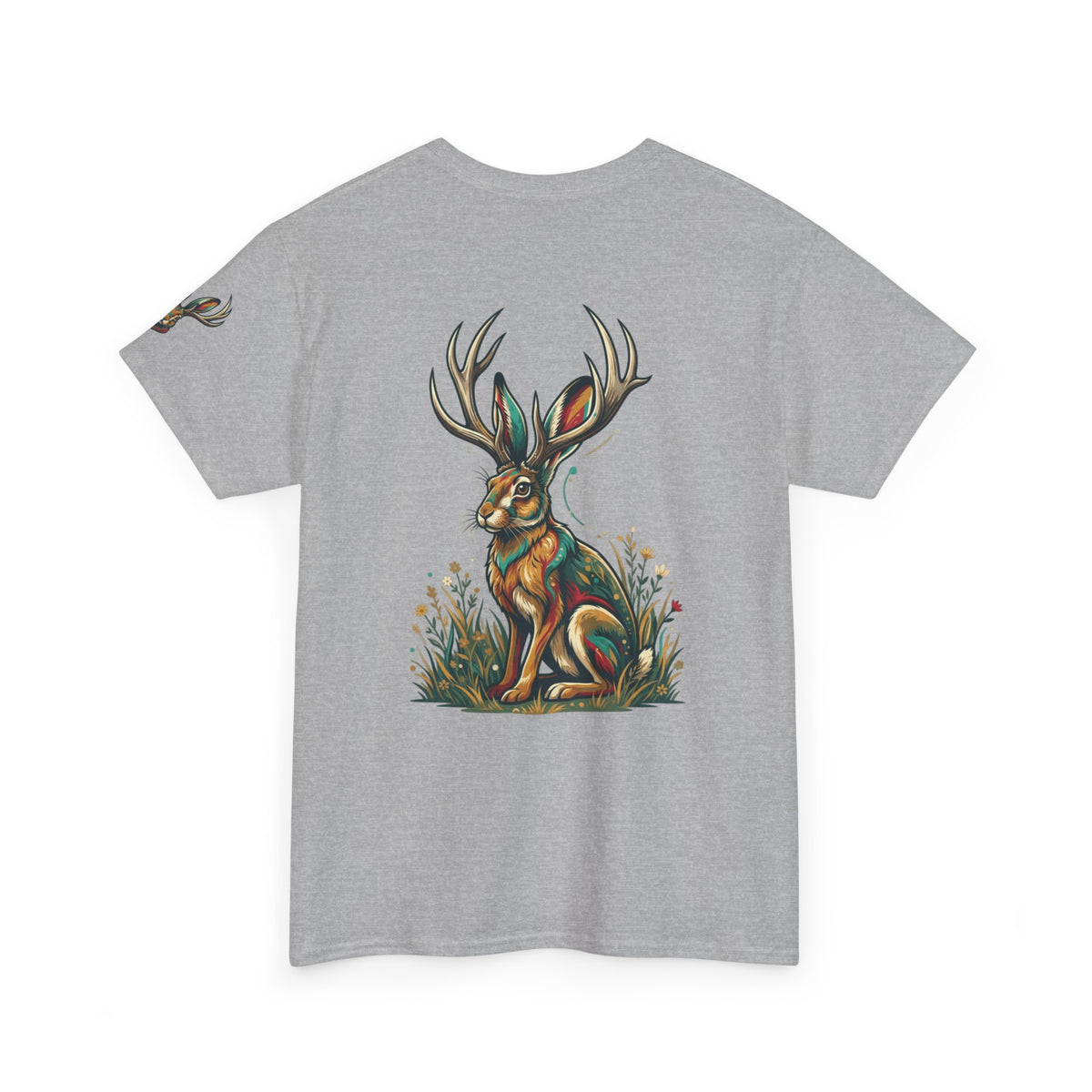 Color: Sport Grey | Jackalope (American Folklore) Premium Graphic Tee