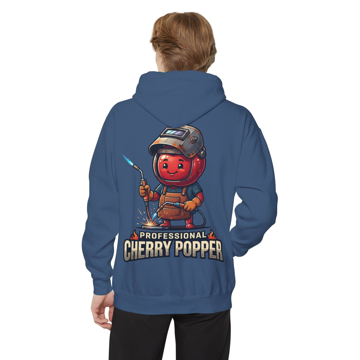 Color: True Navy | Professional Cherry Popper Garment-Dyed Hoodie