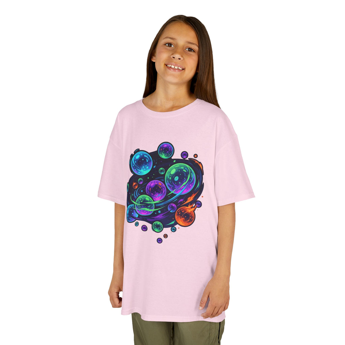 Color: Light Pink | MinMin Lights (Australian Folklore) Kids Tee