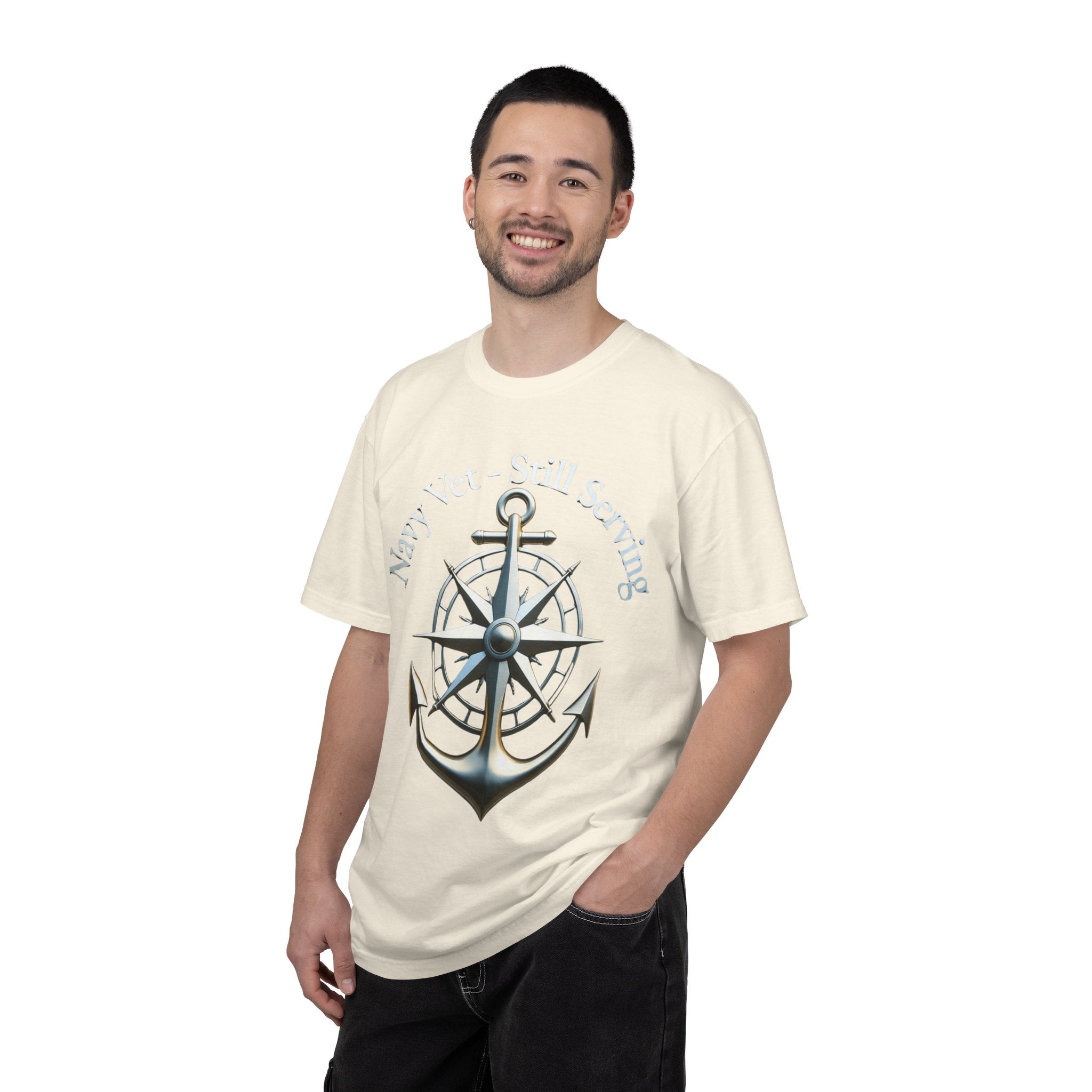 "Navy Vet Still Serving" Unisex Garment-Dyed T-shirt