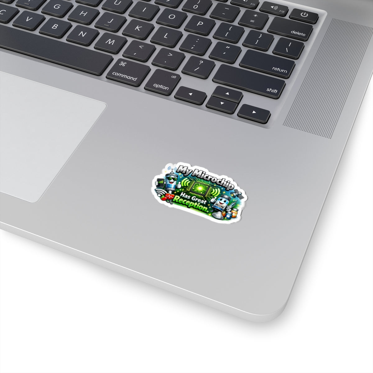 Great Reception Microchip | Kiss-Cut Sticker — AttitudeShirts