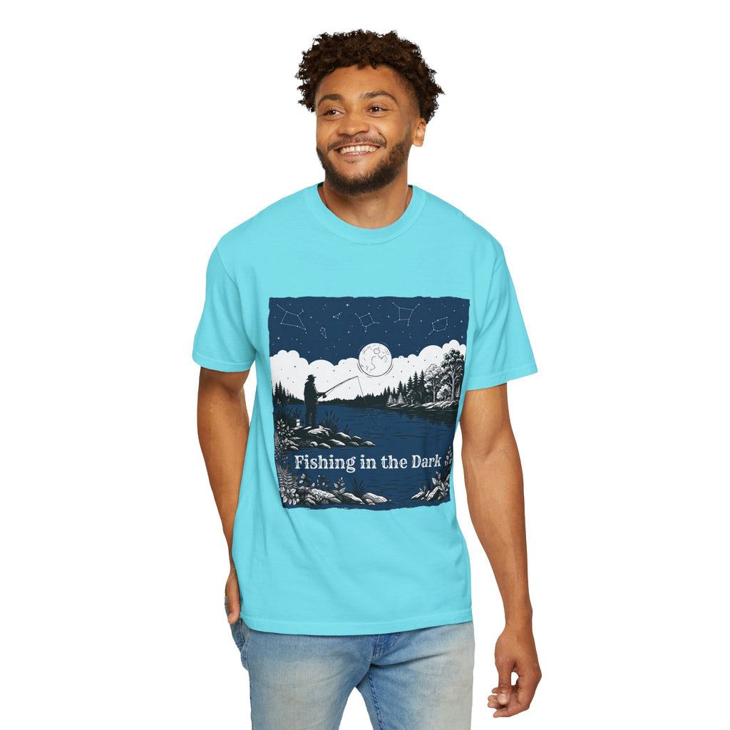 "Fishing in the Dark" Unisex Garment-Dyed Tee